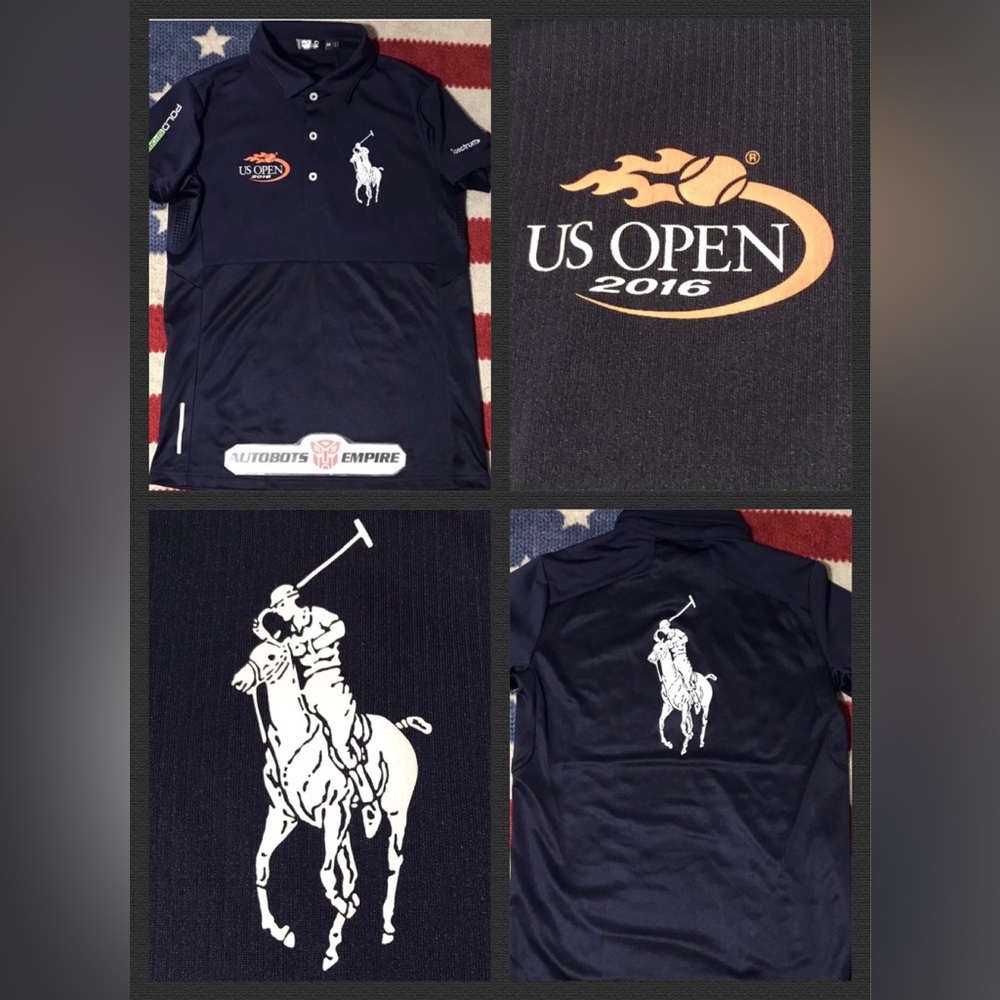 NWOT Vtg Womens Ralph Lauren POLO SPORT 2016 US OPEN TENNIS Thermo Vent Shirt XS